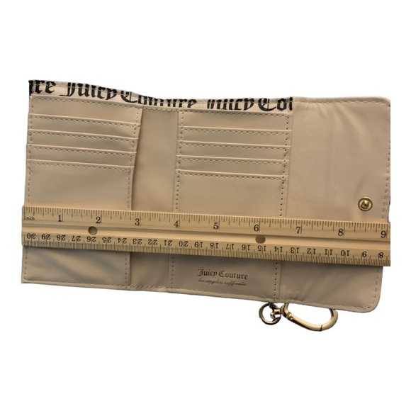 Juicy Couture Shiny Black Trifold Wallet With Key Hook Or To Clip To Pocket! NEW - Picture 12 of 13
